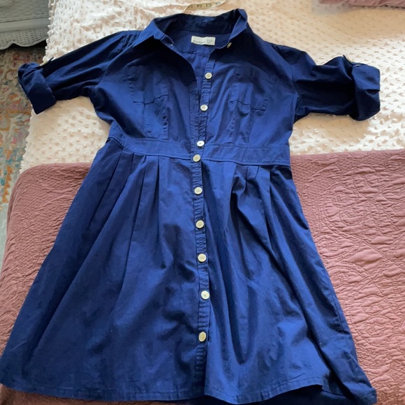 NAVY BLUE DRESS - Picture 5 of 8